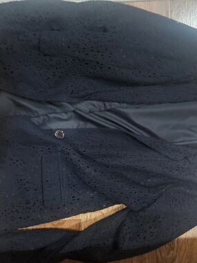 Dana Buchman Black Eyelet Shell with Satin Lining